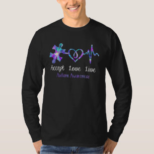 Camiseta Aceptar el rompecabezas del amor en vivo Pieza del