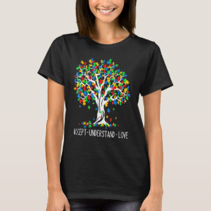 Camiseta Aceptar Entender Amar Árbol Vida Conciencia del Au