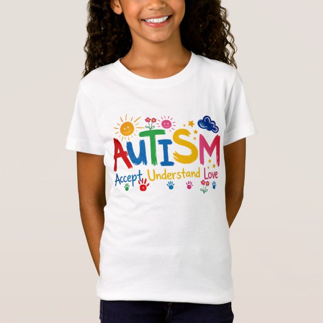 Camiseta Aceptar Entender Amar el Autismo (Anverso)