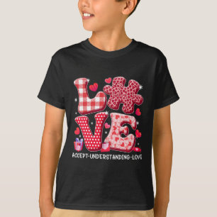 Camiseta Aceptar Entender el amor Autismo Conciencia San Va