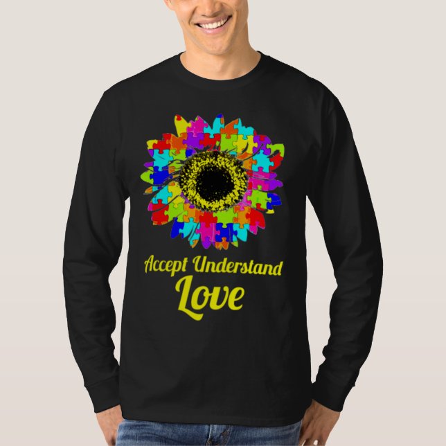 Camiseta Aceptar Entender el amor Autismo Concienciación Gi (Anverso)