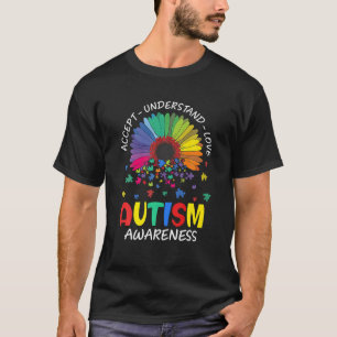 Camiseta Aceptar entender el amor y el autismo de la famili