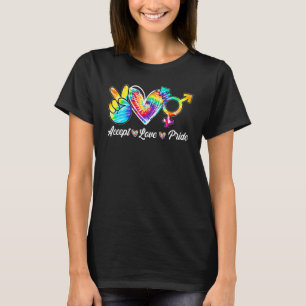 Camiseta Aceptar Orgullo De Amor Transgénero Tye Lgbt Orgul