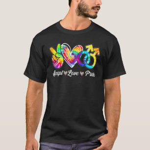 Camiseta Acepte el orgullo de amor Gay Tie Dye Lgbt Orgullo