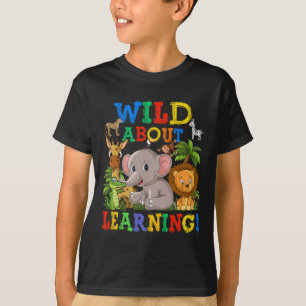 Camiseta Acerca de aprender animales Safari se juntan de vu