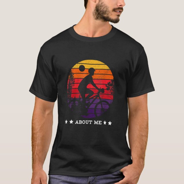 Camiseta Acerca de mí ciclista (Anverso)