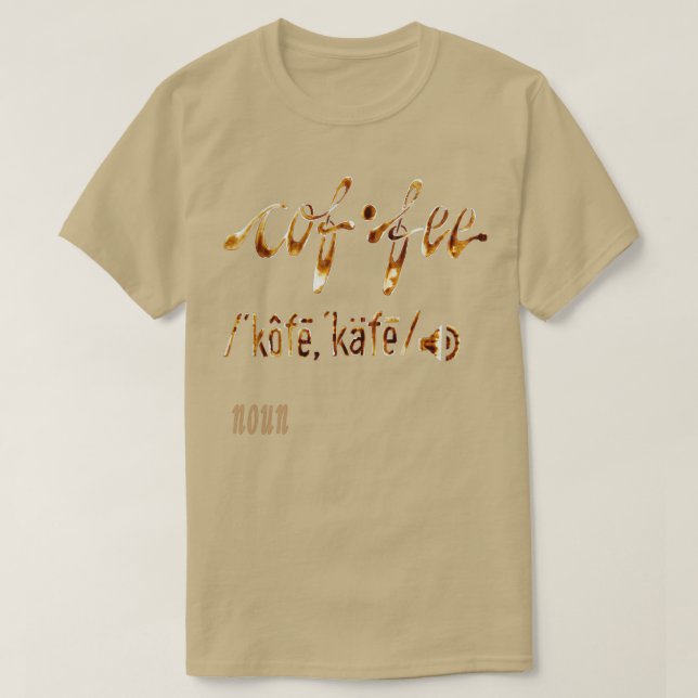 Camiseta Acerca del café (Diseño del anverso)