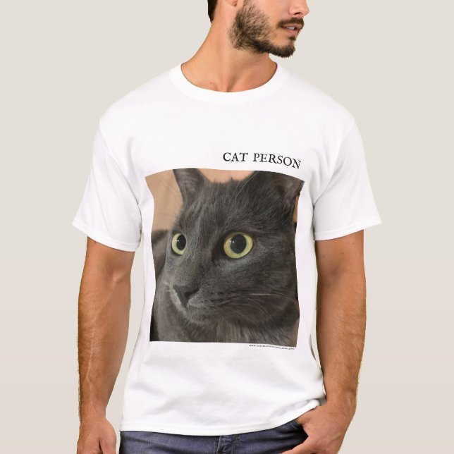 Camiseta Acercamiento de la cara de un gato hermoso, para l (Anverso)
