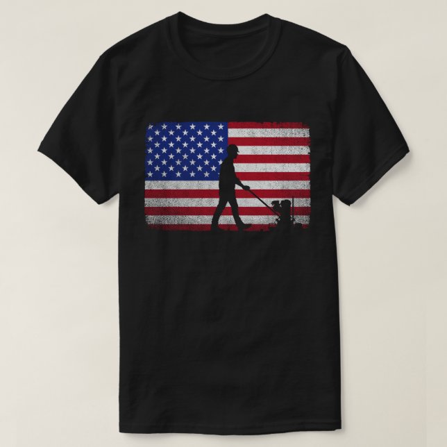 Camiseta Acero de hormigón Bandera Americana Patriótica (Diseño del anverso)