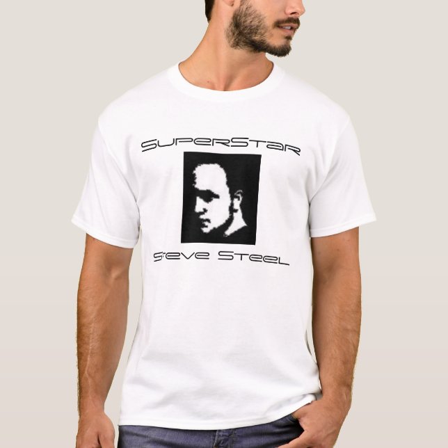 Camiseta Acero de lucha de Steve de la superestrella de la (Anverso)
