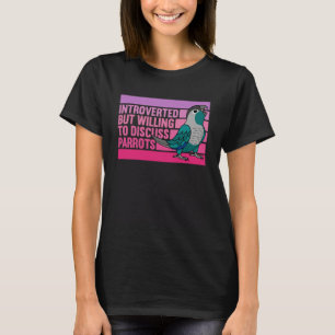 Camiseta Acertada pero con loros de mejilla verde turquesa