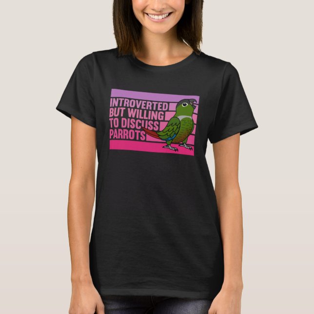 Camiseta Acertada pero con loros de verde peinado (Anverso)