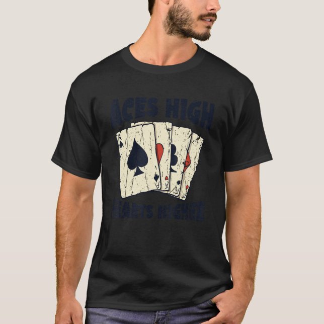Camiseta Aces high hearts higher  Casino 1 (Anverso)