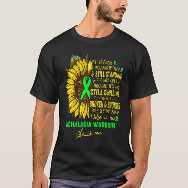 Camiseta Achalasia Awareness Es Una Guerrera Achalasia Sh (Anverso)