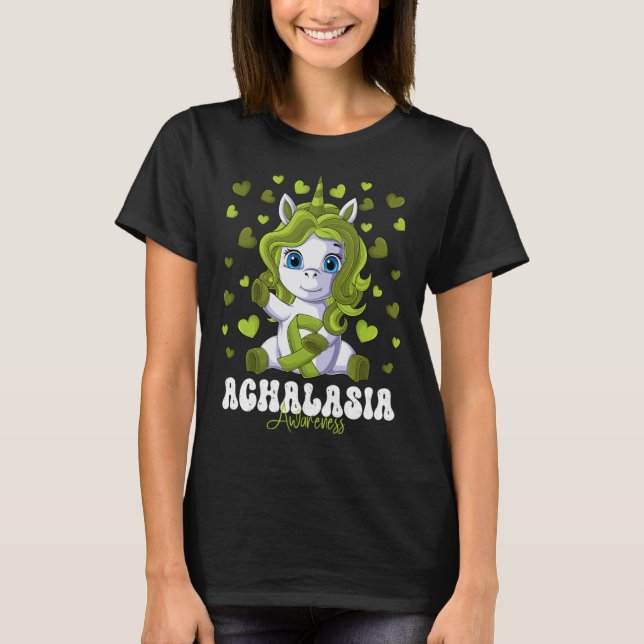 Camiseta Achalasia Awareness Month Lime Green Ribbon Unicor (Anverso)