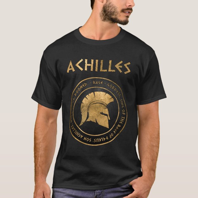 Camiseta Achilles Ancient Greek History Homer the Iliad (Anverso)