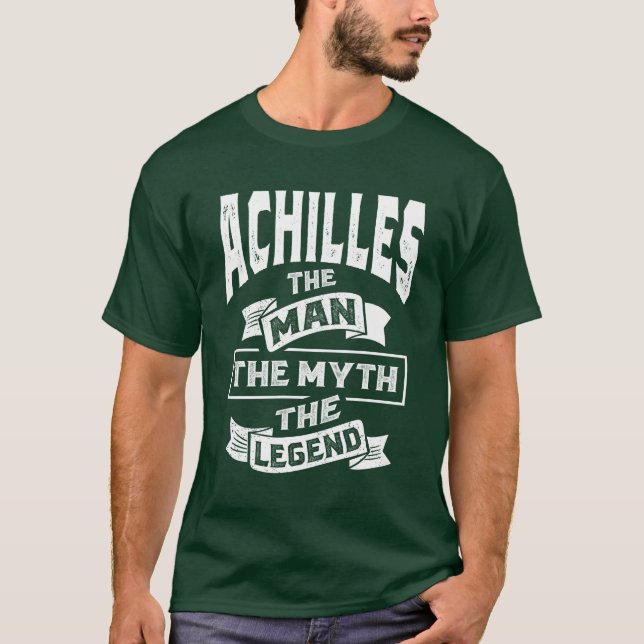 Camiseta Achilles Nombre Personalizado Regalo de cumpleaños (Anverso)