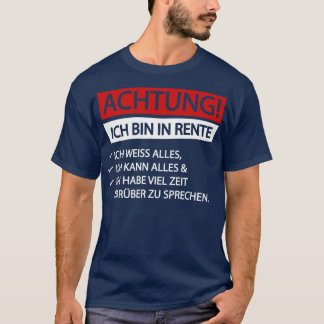 Camiseta Achtung ich bin en blanco real