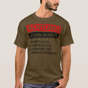 Camiseta Achtung ich bin en negro de rente