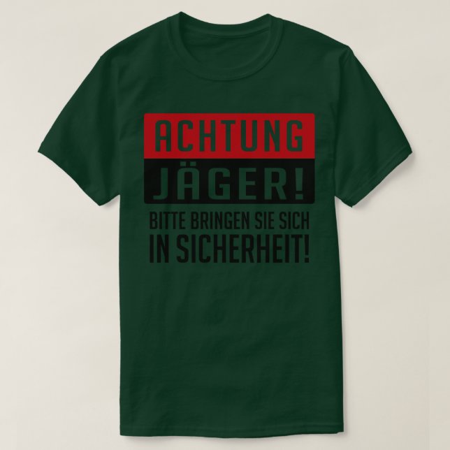 Camiseta Achtung jager (Diseño del anverso)