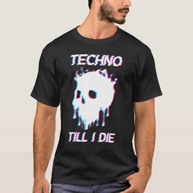 Camiseta Acid Face Tekno Rave Music Hard Techno Raver Dark  (Anverso)
