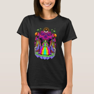 Camiseta Acido Surreal Pixie Alien UFO Mushroom Galaxy Rave