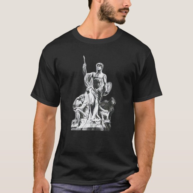 Camiseta Aciente Italia Estatua Romana Resumen Profesor 133 (Anverso)