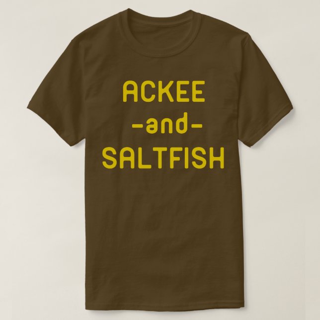 Camiseta Ackee Y Saltfish (Diseño del anverso)