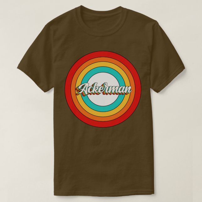 Camiseta Ackerman Name Shirt Vintage Ackerman Circle (Diseño del anverso)