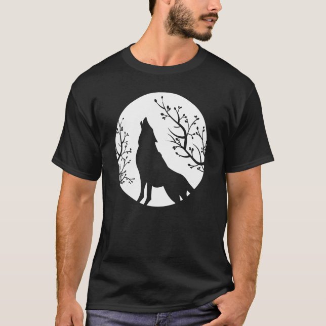Camiseta Aclamando En El Gótico Lobo Gótico De La Luna 2 (Anverso)