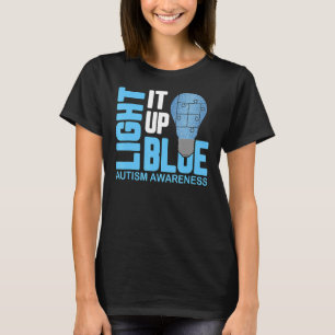 Camiseta Aclarar el autismo azul Conciencia Rompecabezas Pi