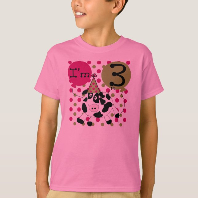 Camiseta Acobarde el 3ro cumpleaños (el rosa) (Anverso)