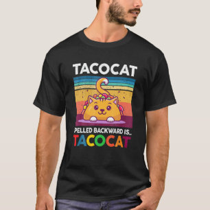 Camiseta Acocat Deletreado Al Revés Es Aco Gato Lindo Aco N