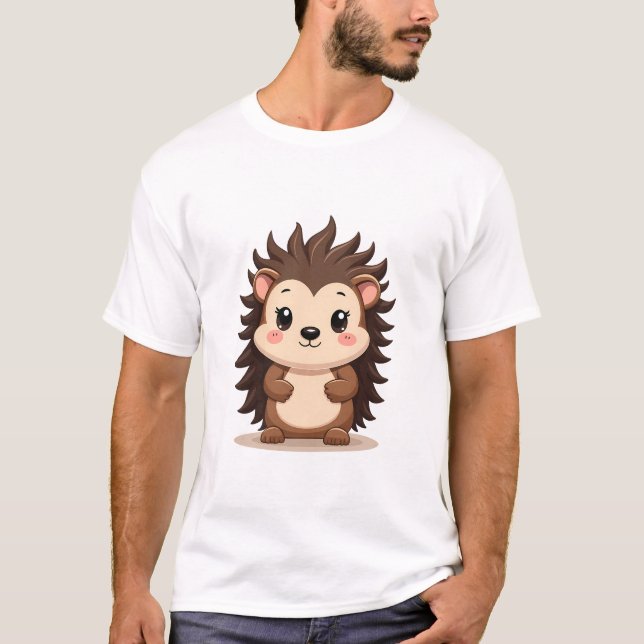 Camiseta Acogedor edgehog en los bosques (Anverso)