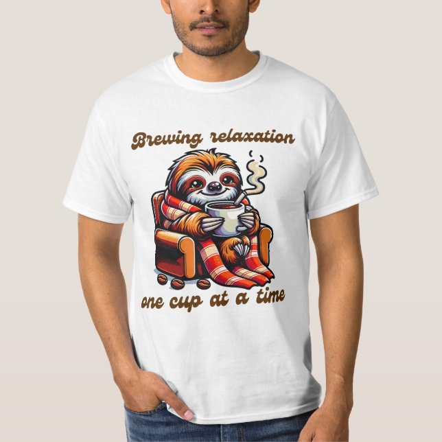 Camiseta Acogedor Ilustracion de café caliente para sorber  (Anverso)