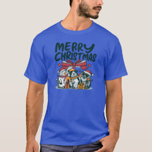 Camiseta Acogedores cristales de trío Navidades vitoreando 