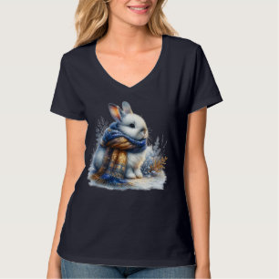 Camiseta Acogedores Deseos De Invierno Al Conejo Especial D