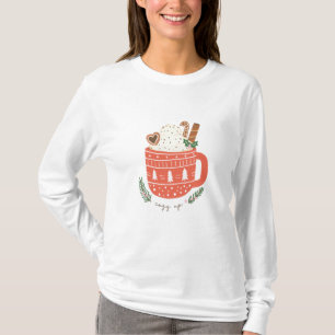 Camiseta Acoger las vacaciones de los Navidades de la taza 