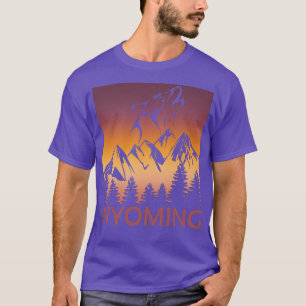 Camiseta ACOMPAÑAMIENTO DE Lobo Atardecer Wyoming en los Ár