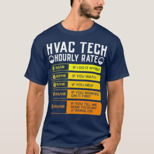 Camiseta Acondicionador de aire de Hvac Technician Rate I