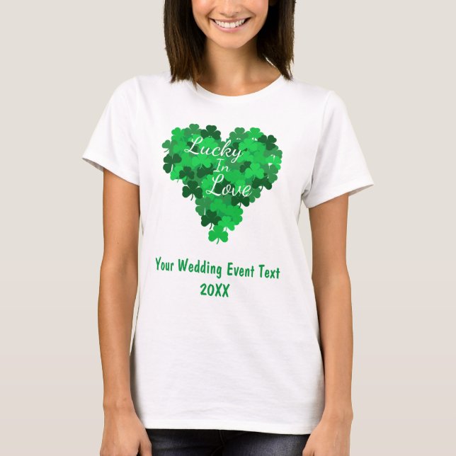 Camiseta Acontecimiento Boda Afortunado En Amo (Anverso)