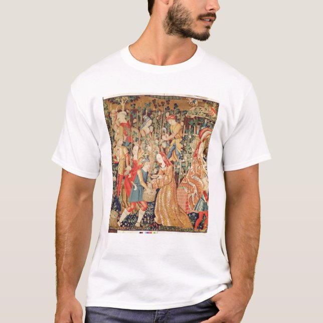 Camiseta Acopio de las uvas, detalle de la cosecha de la (Anverso)