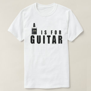 Camiseta Acorde de guitarra A es para guitarra