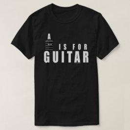 Camiseta Acorde de Guitarra A Es Para Guitarra