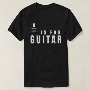 Camiseta Acorde de Guitarra A Es Para Guitarra