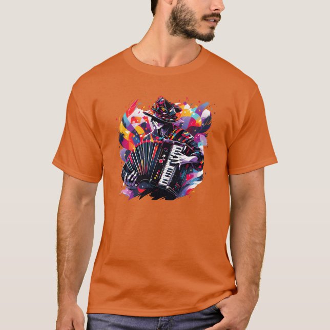 Camiseta acordeón acordeonista-música-instrumento de música (Anverso)