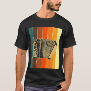 Camiseta Acordeón estilo acordeón retro estilo armónico