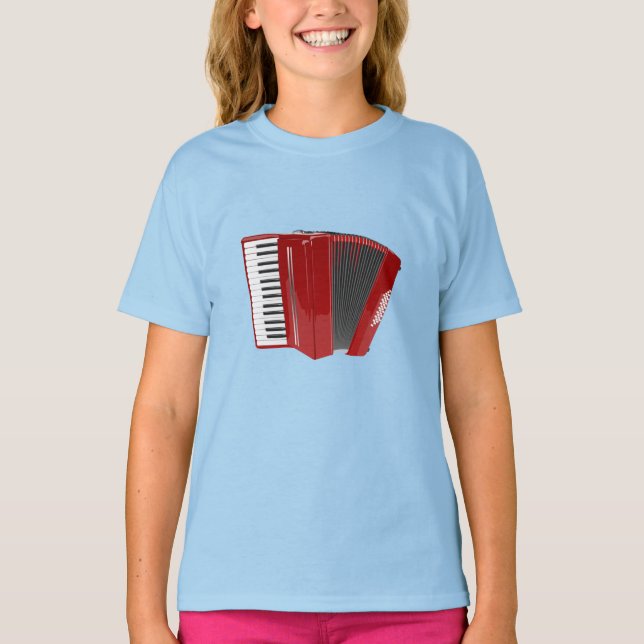 Camiseta Acordeón Rojo, (Anverso)