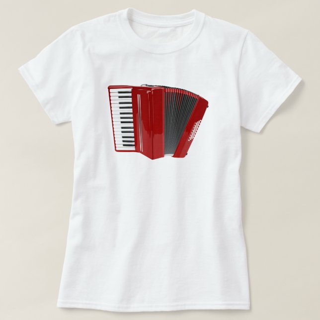 Camiseta Acordeón rojo (Diseño del anverso)
