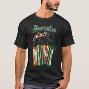 Camiseta acordeón virtuoso instrumento de música acordeón